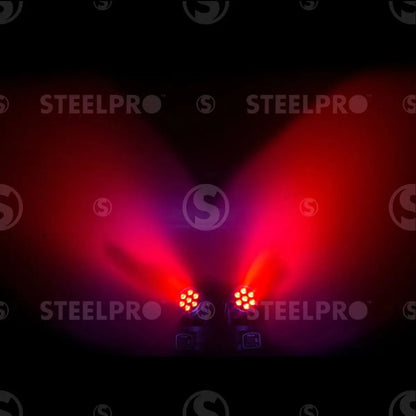 Cabeza Movil Led Wash 7x15w Rgbw 4 En 1 Full Color  Steelpro