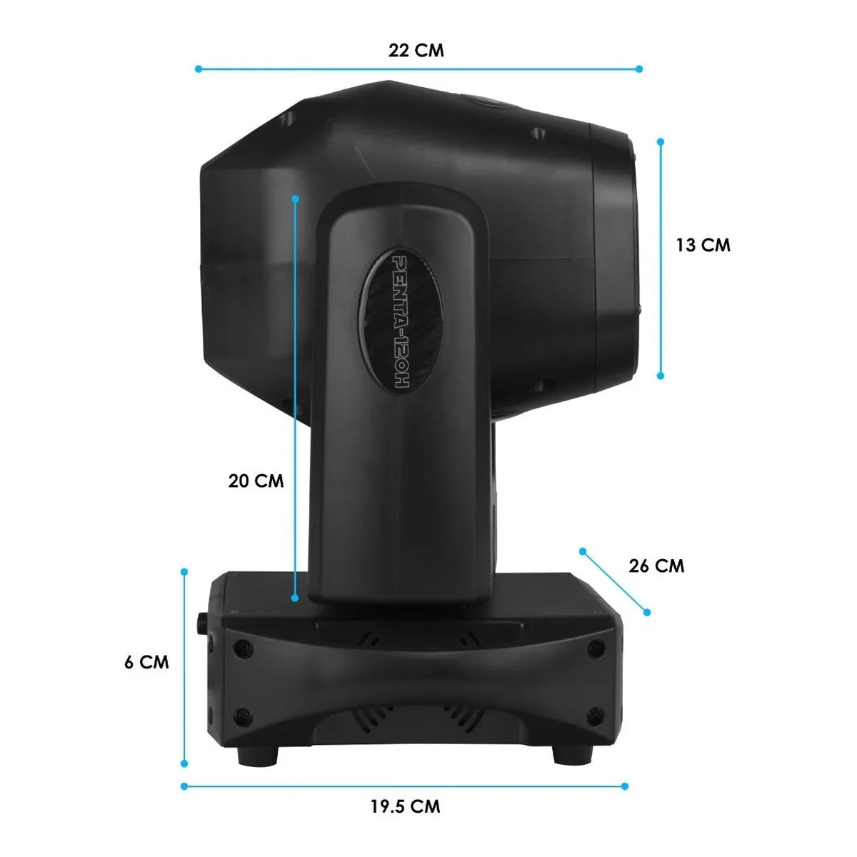 Cabeza Móvil Spot 120w Prisma 5 Caras Aro Smd Case Steelpro
