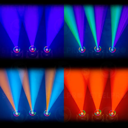 Cabeza Móvil Spot 120w Prisma 5 Caras Aro Smd Gobos Steelpro