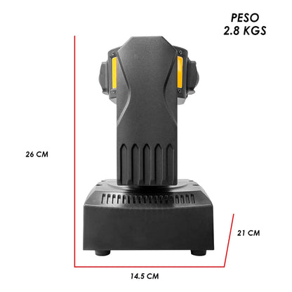 Cabeza Robótica Rgbw Giro Infinito + Laser Verde Steelpro