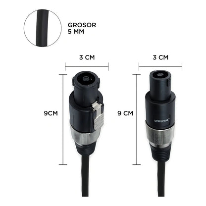 Cable Audio Conector Speakon Reforzado 10m Steelpro