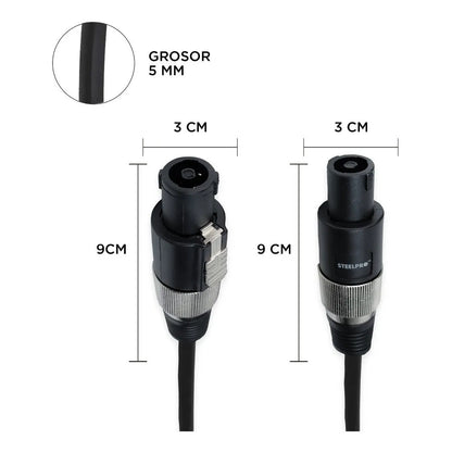 Cable Audio Conector Speakon Reforzado 6m Steelpro