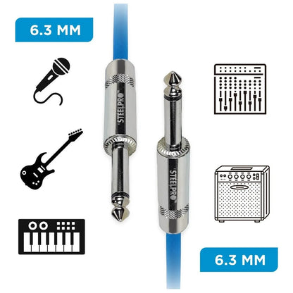 Cable Para Guitarra Profesional 6m Plug6.3-plug6.3 Steelpro