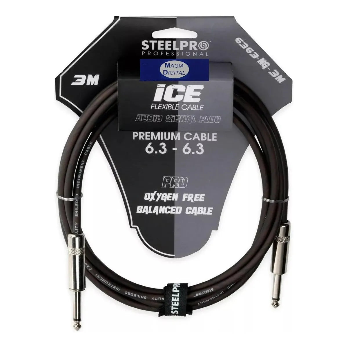 Cable Para Guitarra Profesional 6m Plug6.3-plug6.3 Steelpro