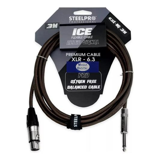 Cable Para Microfono 3m Steelpro 63x-ng-3m Xlr Cannon-plug