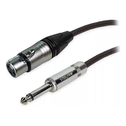 Cable Para Microfono Profesional 1m Hembra-plug 6.3 Steelpro