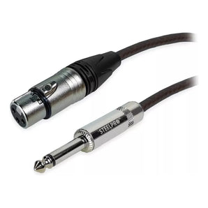 Cable Para Microfono Profesional 1m Hembra-plug 6.3 Steelpro