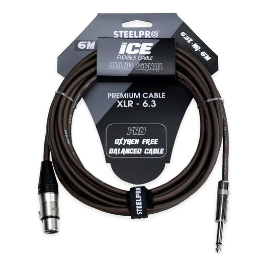 Cable Para Microfono Profesional 6m Hembra-plug 6.3 Steelpro