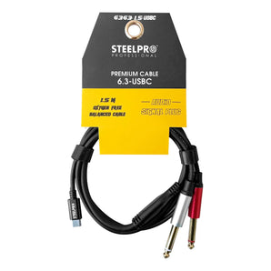 Cable Plug 6.3mm-usbc 6363 1.5m Free Oxyge By Steelpro