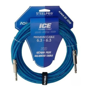 Cable Plug 6.3mm 10mts Steelpro 6363-az-10m Balanceado Prof