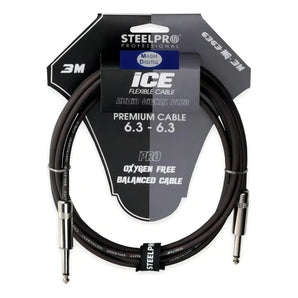 Cable Plug 6.3mm 3mts Steelpro 6363-ng-3m Balanceado Prof