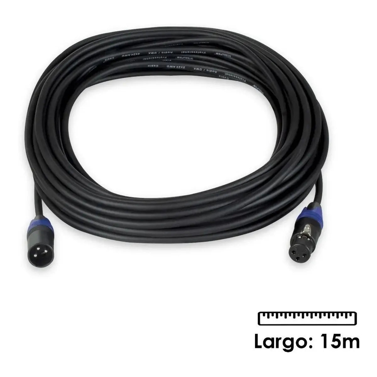 Cable Steelpro Xlr 15m Plug Cannon-jack Cannon Balanceado