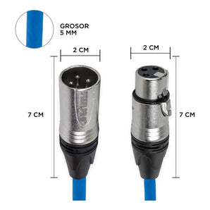 Cable Xlr 10m Balanceado Steelpro Xlr-az-10m Plug-jack Prof