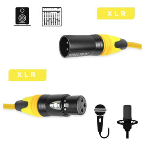 Cable Xlr 10m Balanceado Steelpro Xlr-yll-10m Jack-plug Prof