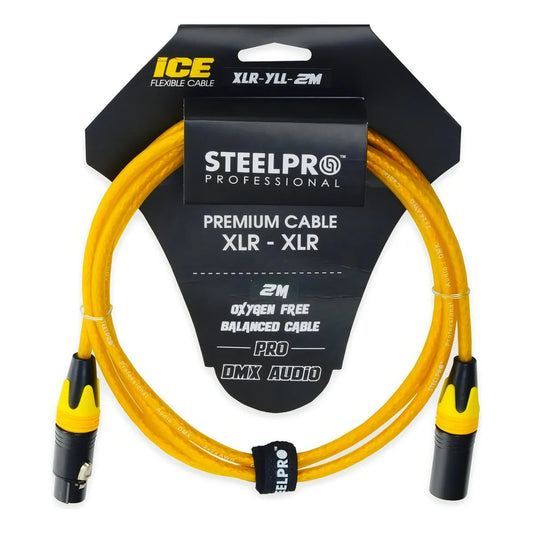 Cable Xlr 2m Balanceado Steelpro Xlr-yll-2m Plug-jack Profes
