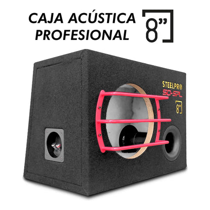 Cajon Subwoofer Acustico 8puLG Aeroport Reflex Steelpro 190m