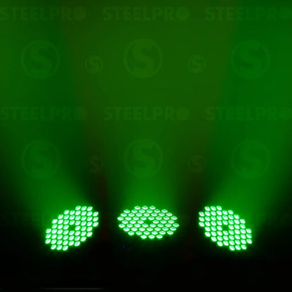 Cañón Led Par 54 Led X 3w Rgb + Ambar Full Color - Steelpro