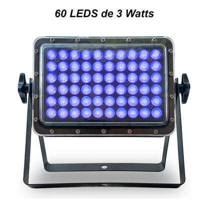 Cañon Parled Rgb 60x3w Contra Agua Ip65 By Steelpro