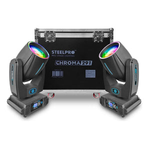 Case 2 Cabezas Moviles Led Beam 12r Rainbow+frost  Steelpro