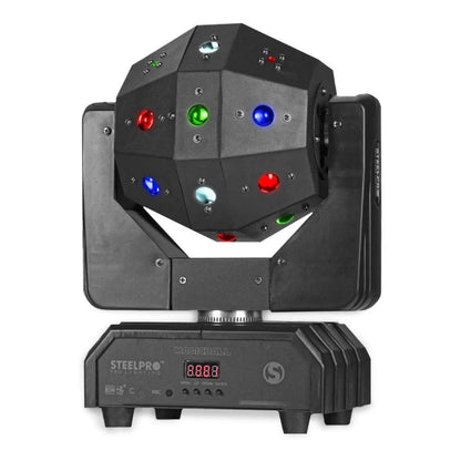 Case 2 Cabezas Moviles Led Rgbw Beam Laser Estrobo Steelpro