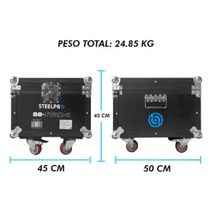Case 4 Estrobo Profesional 960 Led Rgb+ Estrobo Dmx Steelpro