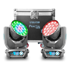 Case Cabezas Robóticas Led 19x15w Rgbw Efecto Wash Steelpro