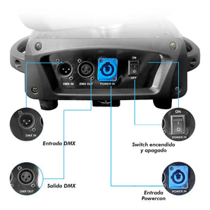 Case Cabezas Robóticas Led 19x15w Rgbw Efecto Wash Steelpro