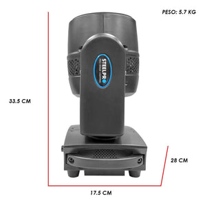 Case Cabezas Robóticas Led 7x40w Rgbw Efecto Wash Steelpro