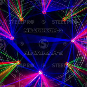 Case Con 2 Cabezas Roboticas Rgbw + Laser Azul - Steelpro