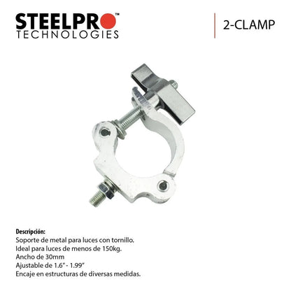 Clamp Hamburguesa Metal 2-clamp Para Luces Led Dj Estructura