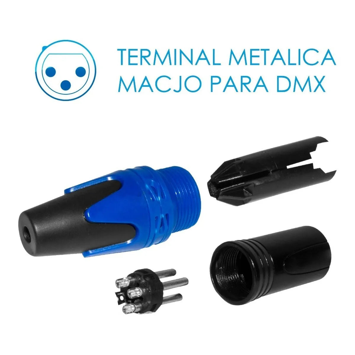 XLR-POUT-10 Conectores Xlr Tipo Canon Macho 10 pcs Dmx-Audio Steelpro