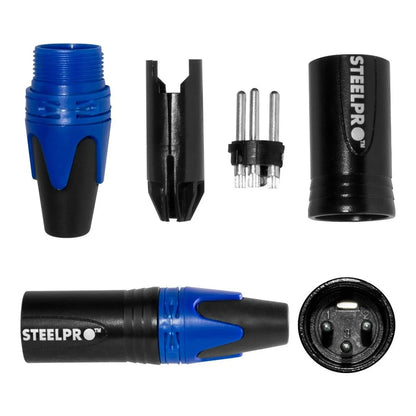 XLR-POUT-10 Conectores Xlr Tipo Canon Macho 10 pcs Dmx-Audio Steelpro