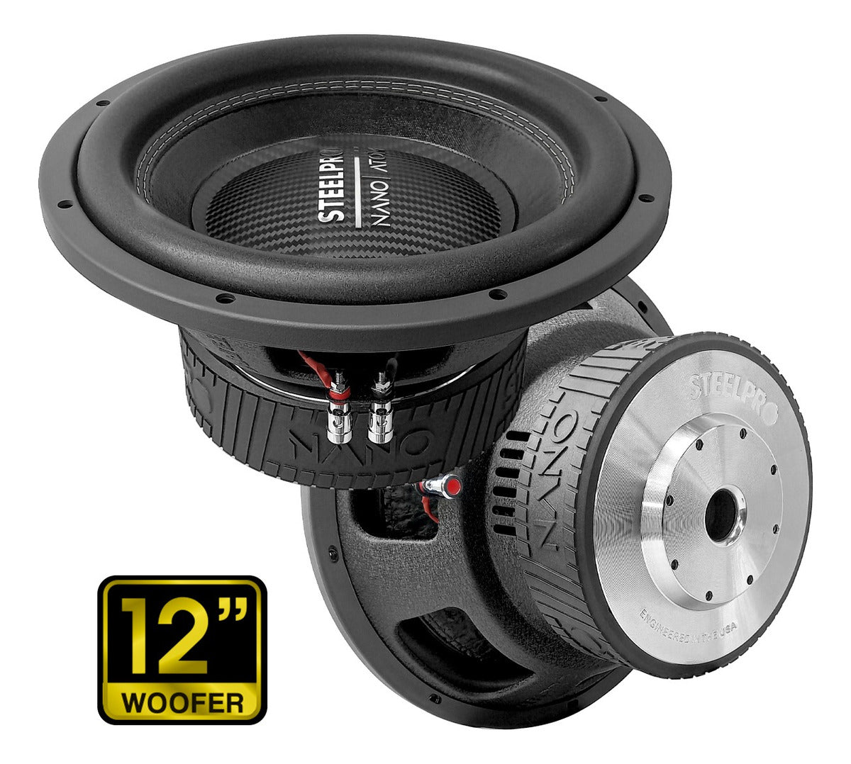 Subwoofer 12 PuLG 3500w Dustcap Fibra Carbono By Steelpro