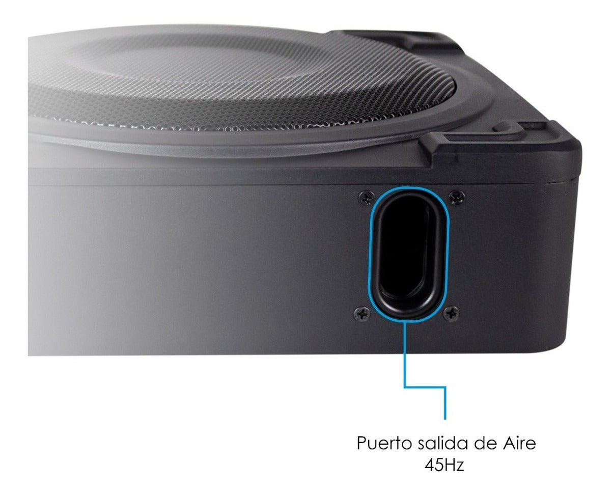 Subwoofer Amplificado 10' Axel By Steelpro + Kit De Cables