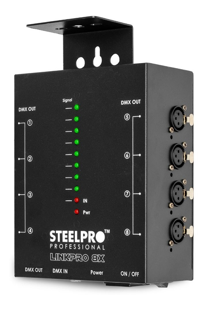 Divisor De Señal Dmx Splitter 8 Salidas Dmx512 - Steelpro