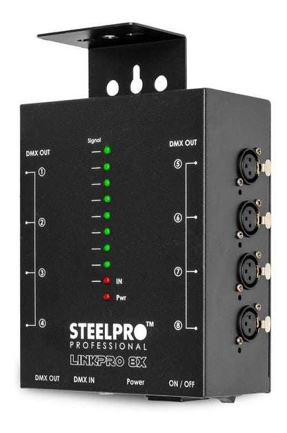 Divisor De Señal Dmx Splitter 8 Salidas Dmx512 - Steelpro