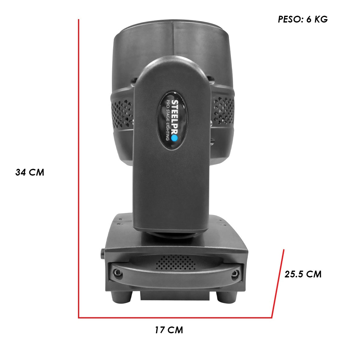Luz De Escenario Led Cabezal Móvil Steelpro Fractal 280 127v Luces Color Rgbw