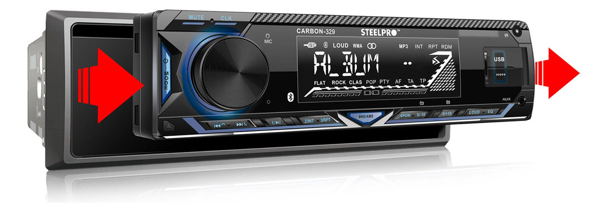 Steelpro Kit Autoestereo Bluetooth Y Bocinas 6.5 Usb-sd Card
