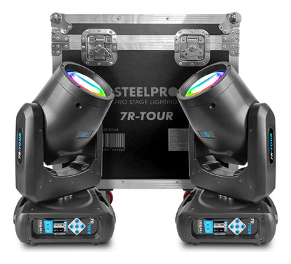 Case Cabeza Movil Beam 7r Tour Dmx + Arcoiris Luz Escenario Dj Steelpro Gratis 4 Pro Clamps Steelpro