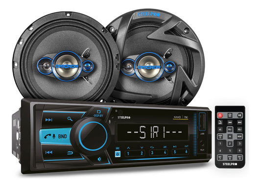 Autoestereo Nano Desmontable Con Bocinas 6.5 4 Vias Steelpro