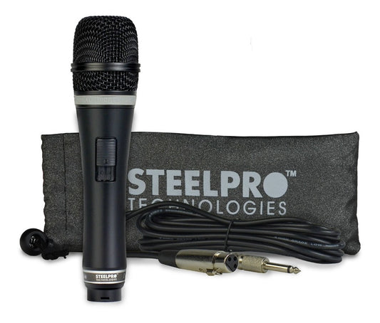 Microfono Dinámico Profesional Xlr Steelpro Mc-1360 Negro