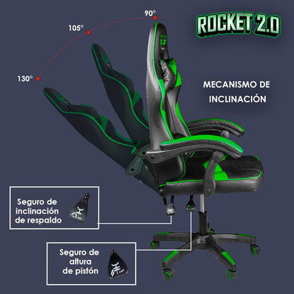 Silla Gamer Ergonómica Reclinable Rocket Game By Steelpro
