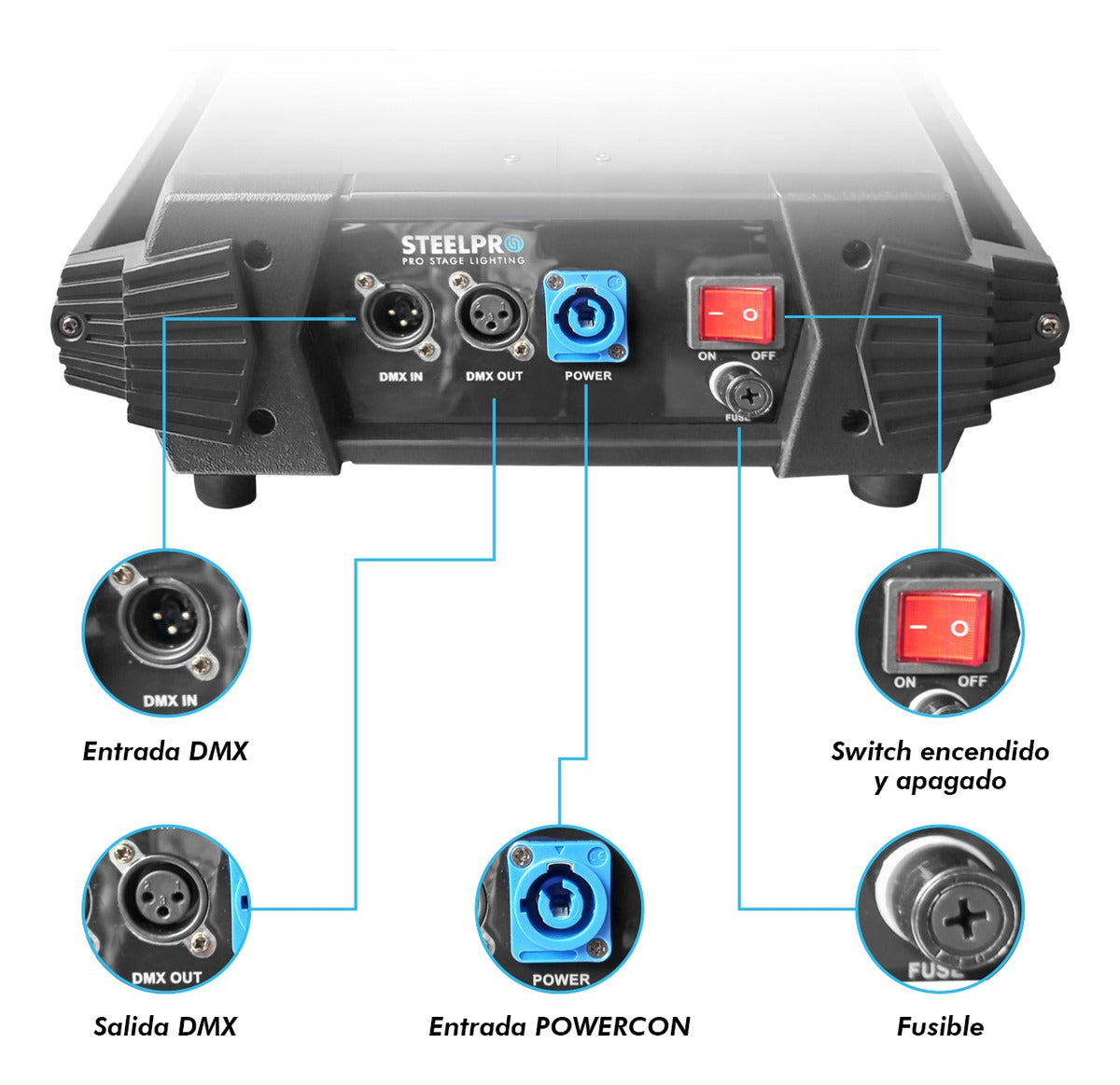 Case 2 Cabezas Moviles Led Beam 12r Rainbow+frost  Steelpro