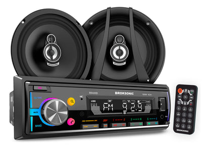 Autoestereo Desmontable Bocinas6.5 3vias Broksonic Bs-420d65
