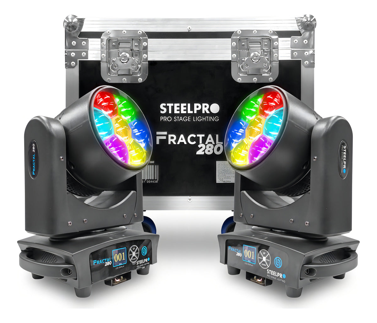Luz De Escenario Led Cabezal Móvil Steelpro Fractal 280 127v Luces Color Rgbw