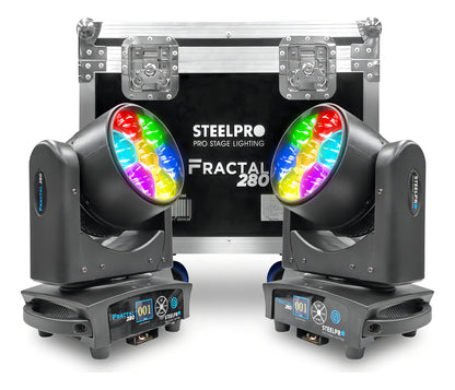 Luz De Escenario Led Cabezal Móvil Steelpro Fractal 280 127v Luces Color Rgbw