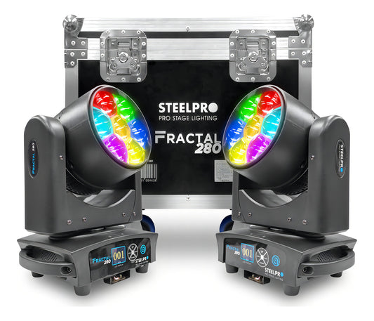 Luz De Escenario Led Cabezal Móvil Steelpro Fractal 280 127v Luces Color Rgbw