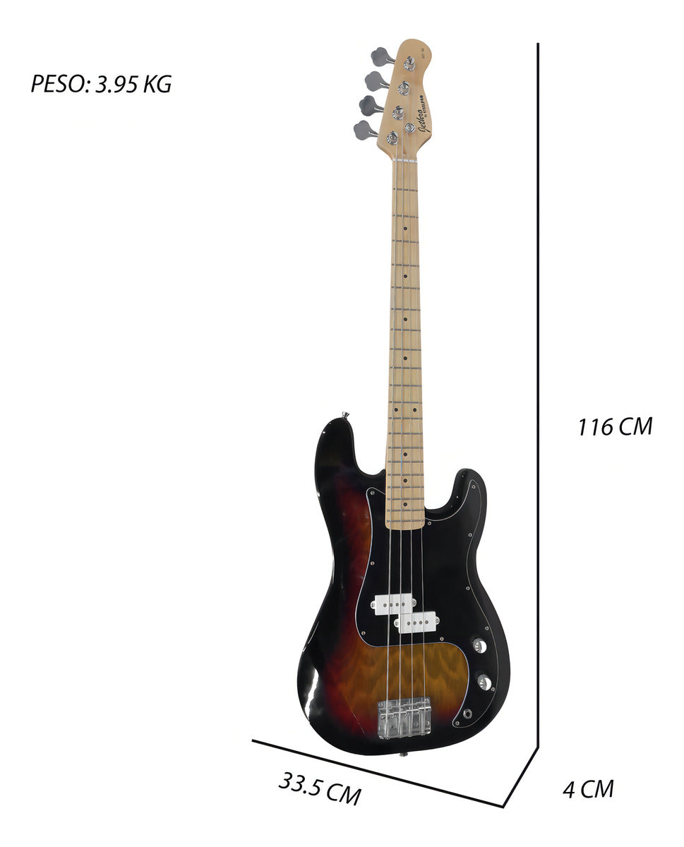 Paquete Bajo Electrico Jethro Series By Steelpro 501-sk Acabado Del Cuerpo Poliuretano Cantidad De Cuerdas 4 Color 3 Tone Sunburst Orientación De La Mano Diestro