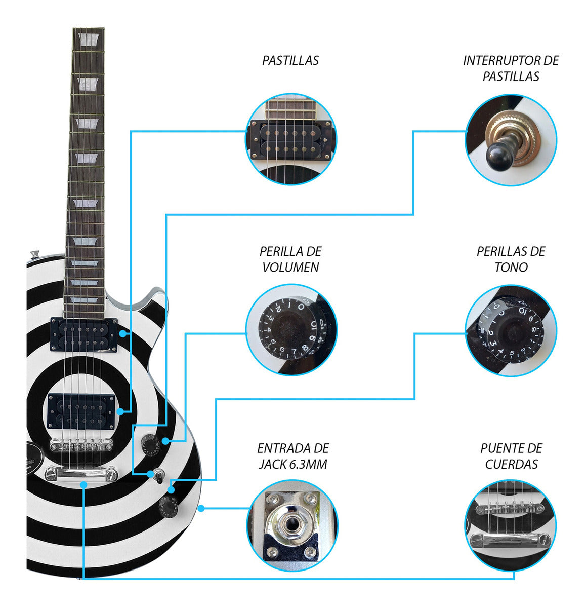 Guitarra Electrica Jethro Series By Steelpro 065lx