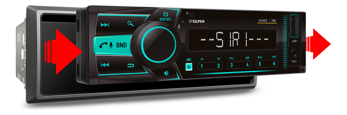 Autoestéreo Premium Desmontable Bt/fm/usb Nano 090 Steelpro